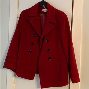 St. John’s Bay Red Peacoat - XL